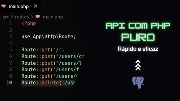 API COM PHP PURO - ROTAS | JWT | SQL | HTTP METHODS (GET, POST, PUT & DELETE)
