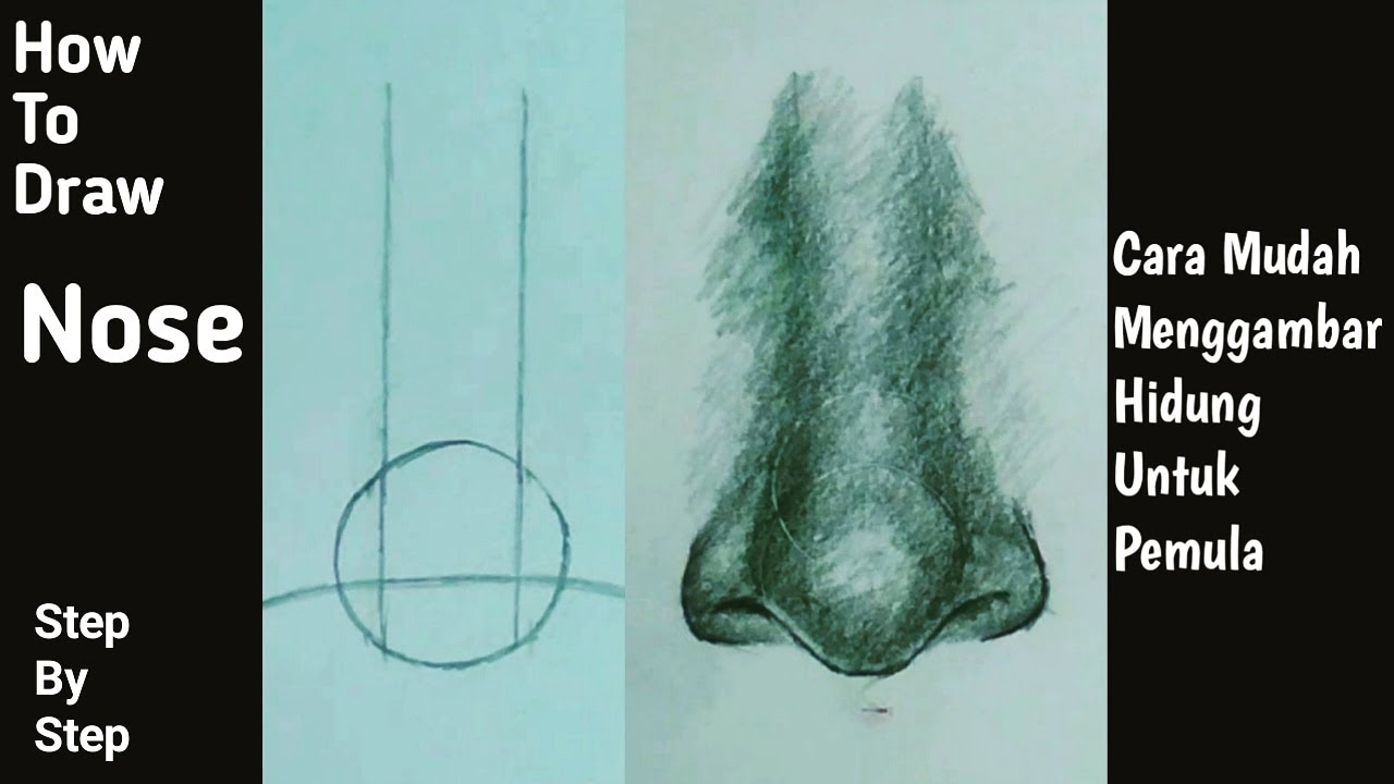 Tutorial Menggambar Hidung Realis Untuk Pemula | Tutorial Drawing ...