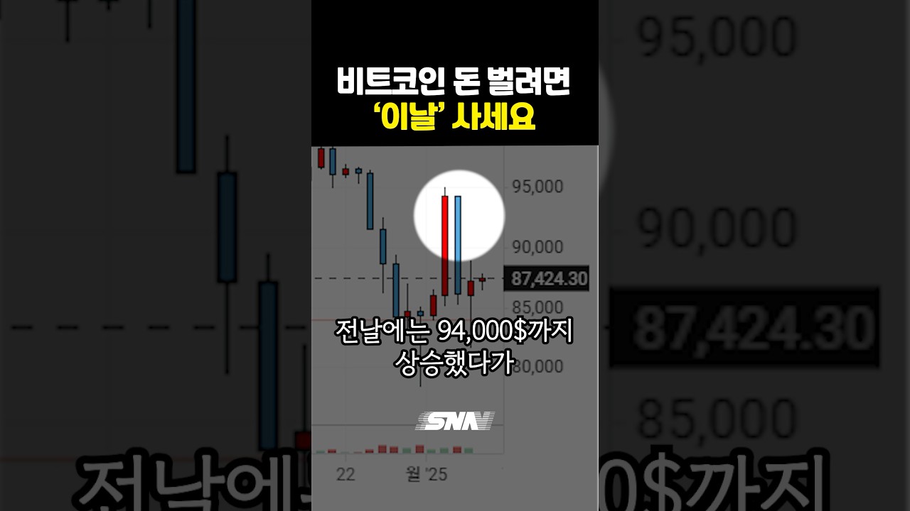 영상] 비트코인으로 돈 벌려면 이날 사세요!!