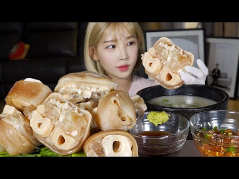 30시간 거쳐 만든 쫀득함의 끝판왕 한우 우족수육과 진~한 사골국 먹방 Beef feet, beef bone suop [eating show]mukbang korean food