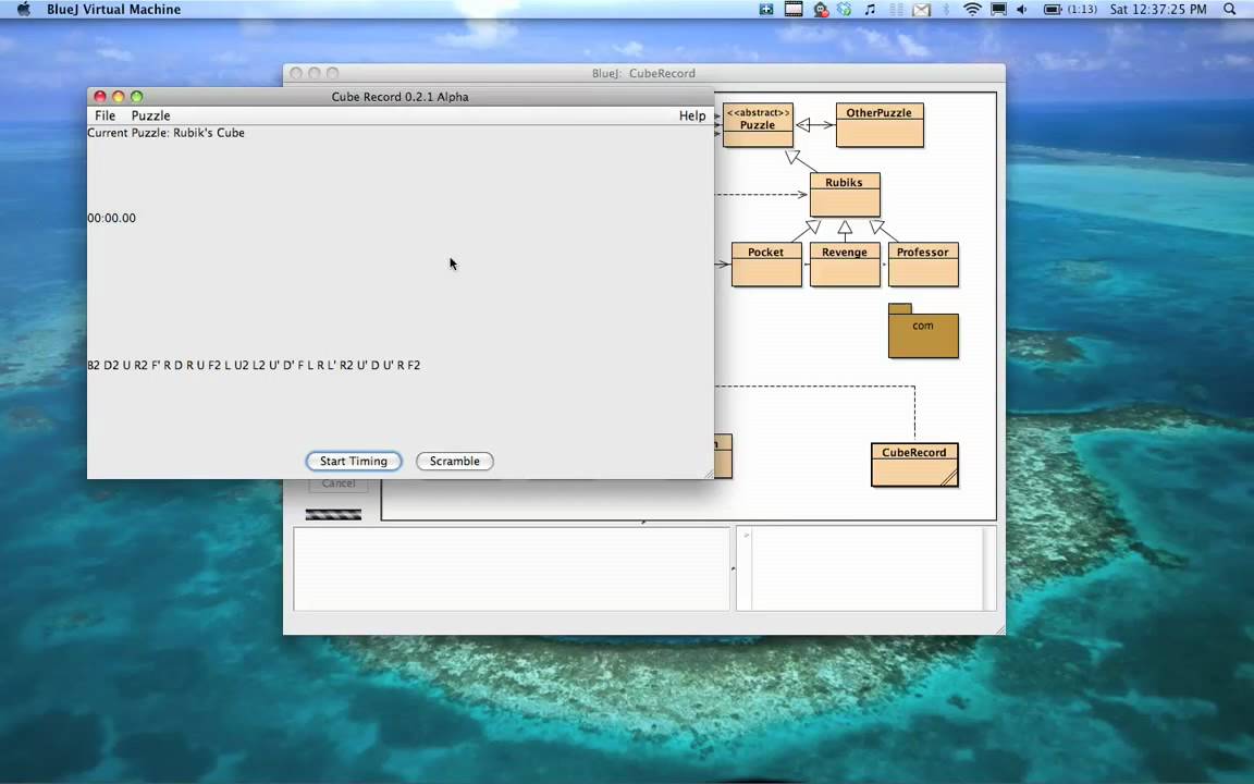 Cube timing software