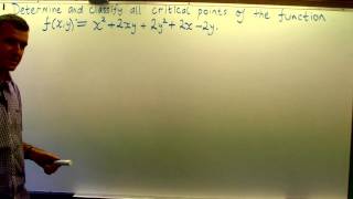 Critical points + 2nd derivative test: Multivariable calculus