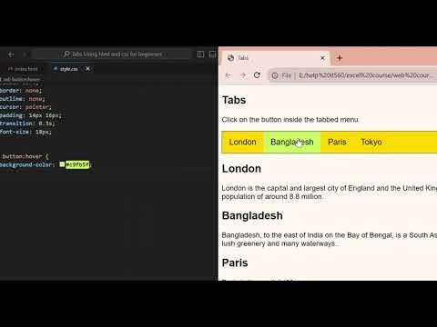 Tabs Using html and css for beginners - YouTube