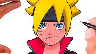 Desenhos para colorir de rosto de Boruto - Desenhos para colorir