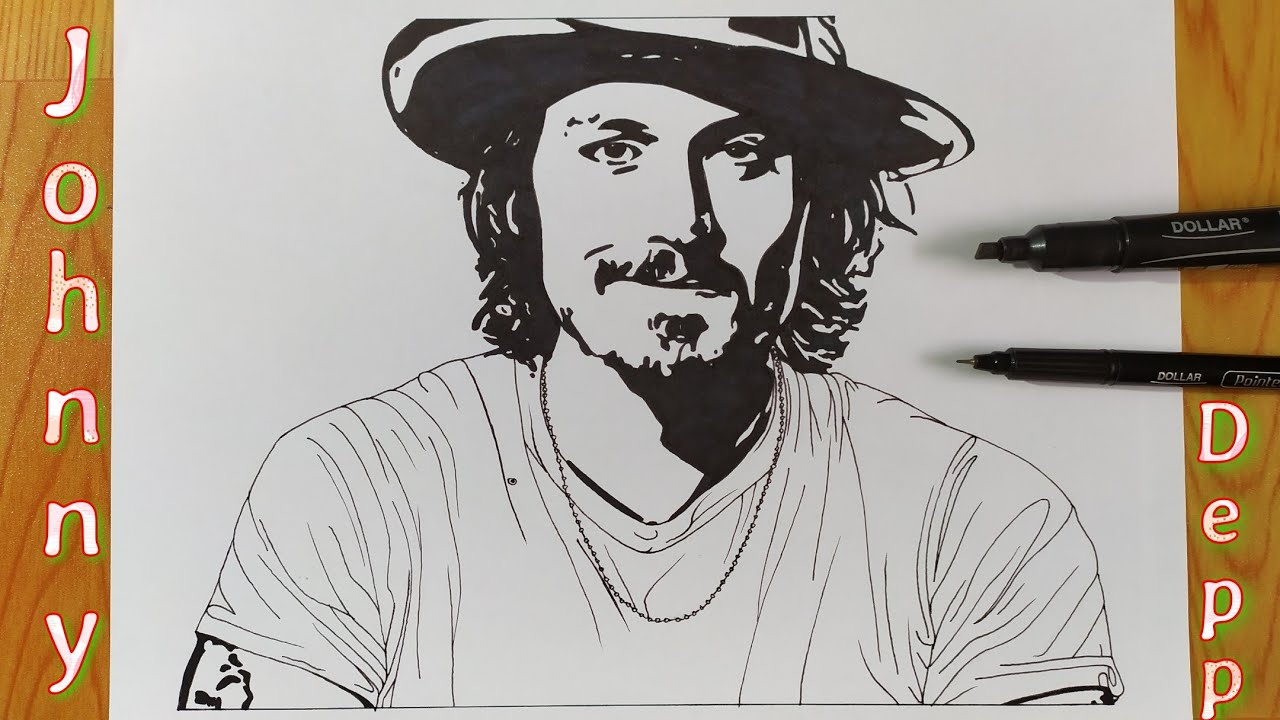 How to draw Johnny Depp. 