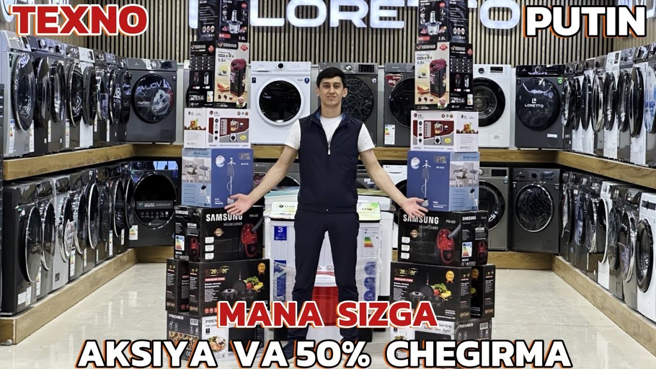TEXNO PUTIN 🔥 MAISHIY TEXNIKA BAZASI XOLODILNIK KANDITSIONER TELEVIZOR NARXLARI SINDI 