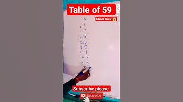 table 😱of 59 । 59का टेबल।#shorts #short #trending #viral #youtubeshorts