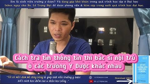 Học bác sĩ nội trú có mặt tiền không