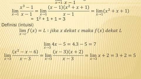 Limit dan Kekontinuan