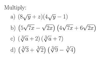 Using FOIL with Radical Expressions