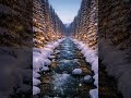Snowy River Night ❄️ Relaxing Water Sounds for Sleep &amp; Calm