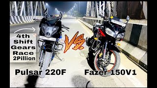 Drag Race || Pulsar 220 VS Fazer 150 V1 ||Result Dekhne Dekh kar Samaj Nhi Aiya #Legendrider