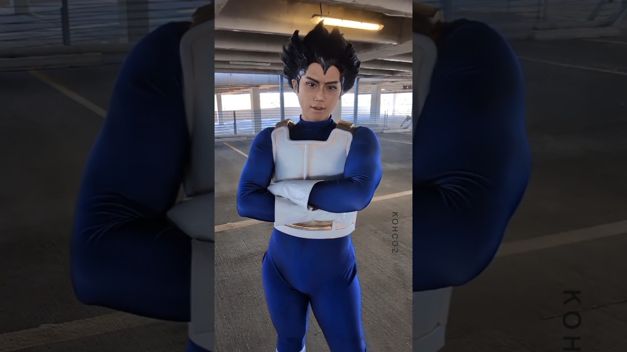 Full video is coming soon!!! You'll never guess who gave me the wig 🥸 #vegeta #cosplay #dragonball