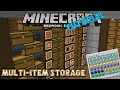 Automatic multi item storage system for Minecraft Bedrock Edition.
