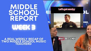 Middle School Teacher Report – Week 3 (Shenanigans + Honeymoon Over 😆)