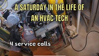 My Saturday running 4 calls !#hvaccontractor #bluecollar #hvac 