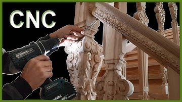 Building Stairs. Balusters on CNC machine.