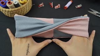 TWIST IT ALL 😍 How to Make TWO-COLORS Headband with a Twist in Front