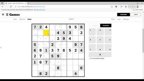 Hard Sudoku New York Times July 19