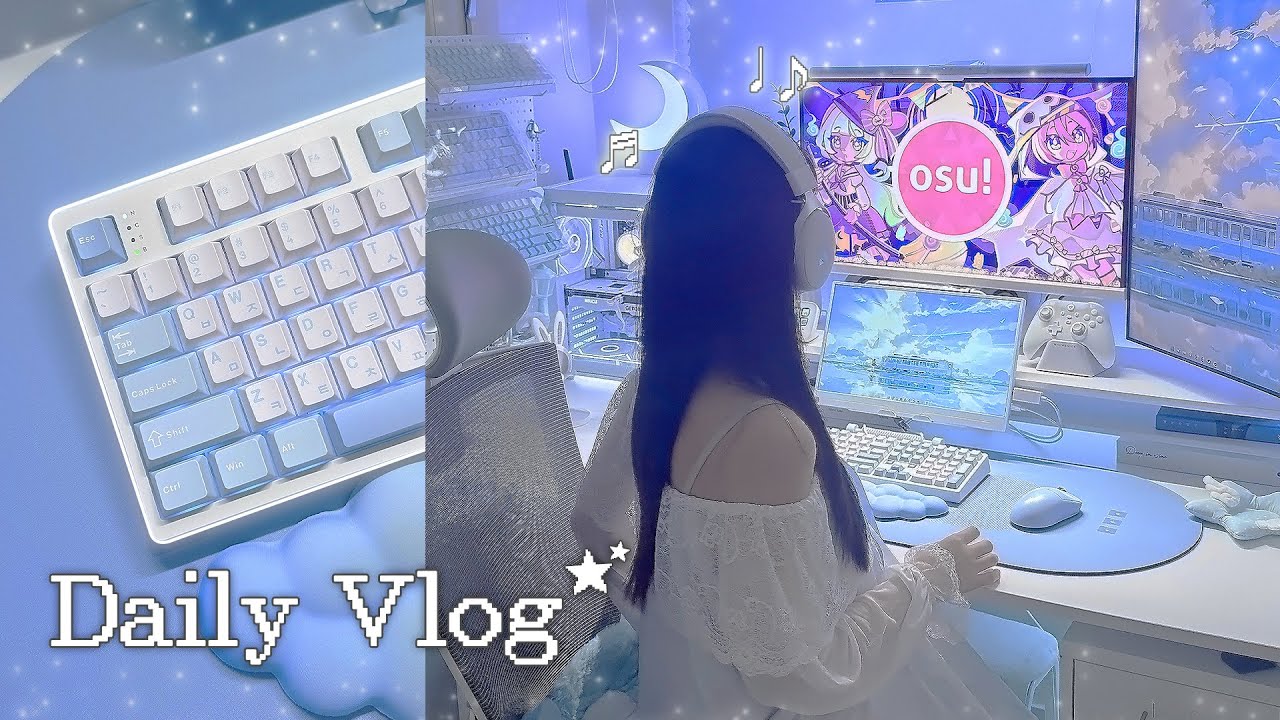 Vlog | 🎮 게임 좋아하는 20대 여성 브이로그 | 방황을 극복하는 나만의 방법  | 프리플로우 ak68 듀얼 다이얼 언박싱⌨️ | 노션 다이어리 만들기📝| 로아,OSU