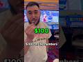 $100 on Roulette Numbers! #shorts #roulette
