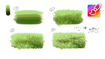How To Paint Grass Field (For Beginners) - Digital Painting Process | Photoshop Tutorial