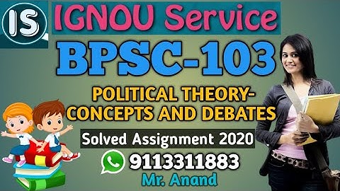 BPSC-103 Solved Assignment||English Medium||2020