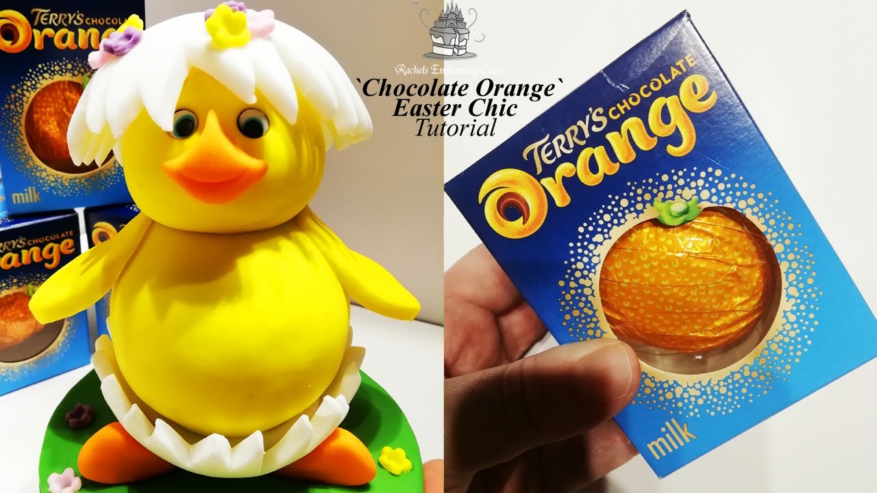 Terry`s Chocolate Orange Decorating EASTER Baby Chic / Duckling Cake Tutorial YouTube