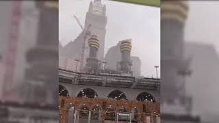 Heavy Rain in Makkah At Masjid Al-Haram | Rain in Makkah last night | Beautiful View Of Makkah Rain