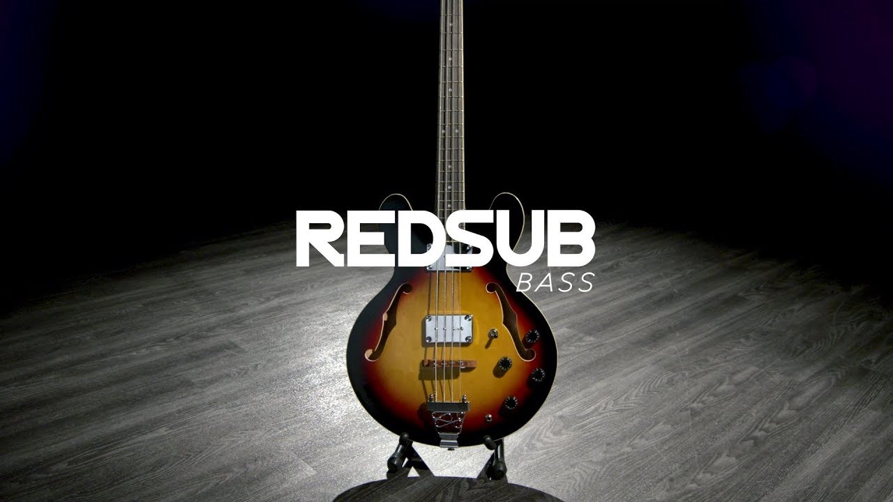 RedSub HB Bass Guitar, Sunburst | Gear4music demo