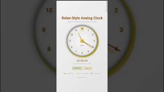 Rolex-Style Analog Clock |Luxury Real-Time Clock Using HTML CSS JavaScript | Creative Coding Project