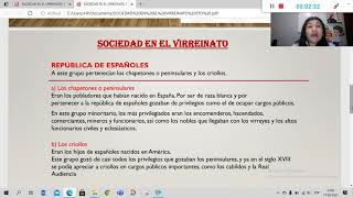 SOCIEDAD EN EL VIRREINATO 5TO