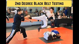 Sebastian Testing for Taekwondo 2nd Degree Black Belt - Double Board Break