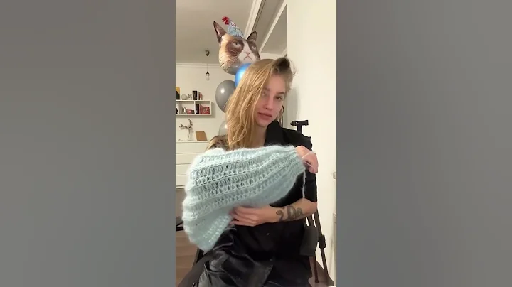 Crochet the Light-Blue Fluffy with me  #crochet #crochetlove #knitting #crochetsweater