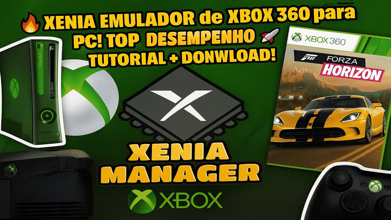 🔥XENIA EMULADOR de XBOX 360 para PC! TOP DESEMPENHO 🚀 TUTORIAL + DONWLOAD! 🎮