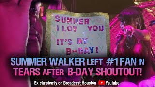 SUMMER WALKER Makes BIRTHDAY GIRL CRY After Wishing Her HAPPY BIRTHDAY LIVE @ Roots Picnic 2022