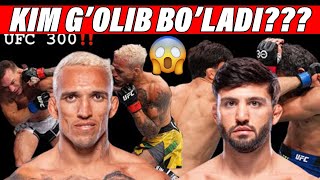 UFC 300: OLIVERA VA ARMAN JANGI! KIM G'OLIB BO'LADI? DAXSHAT MMA TAHLILI