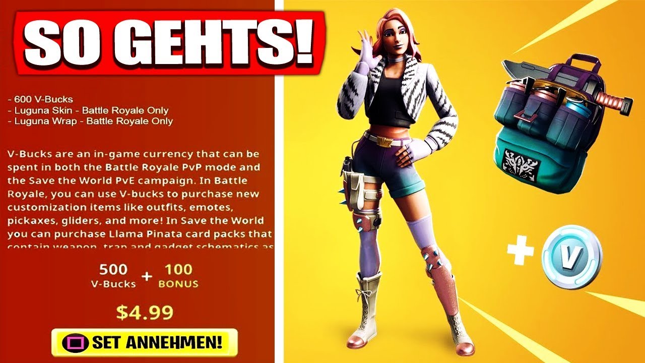 Fortnite Wilde Skin Starter Pack 7 bekommen! SO GEHTS! Fortnite