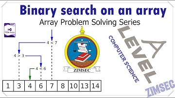 VB.Net | Binary Search with ZIMSEC A-level Computer Science Past Questions
