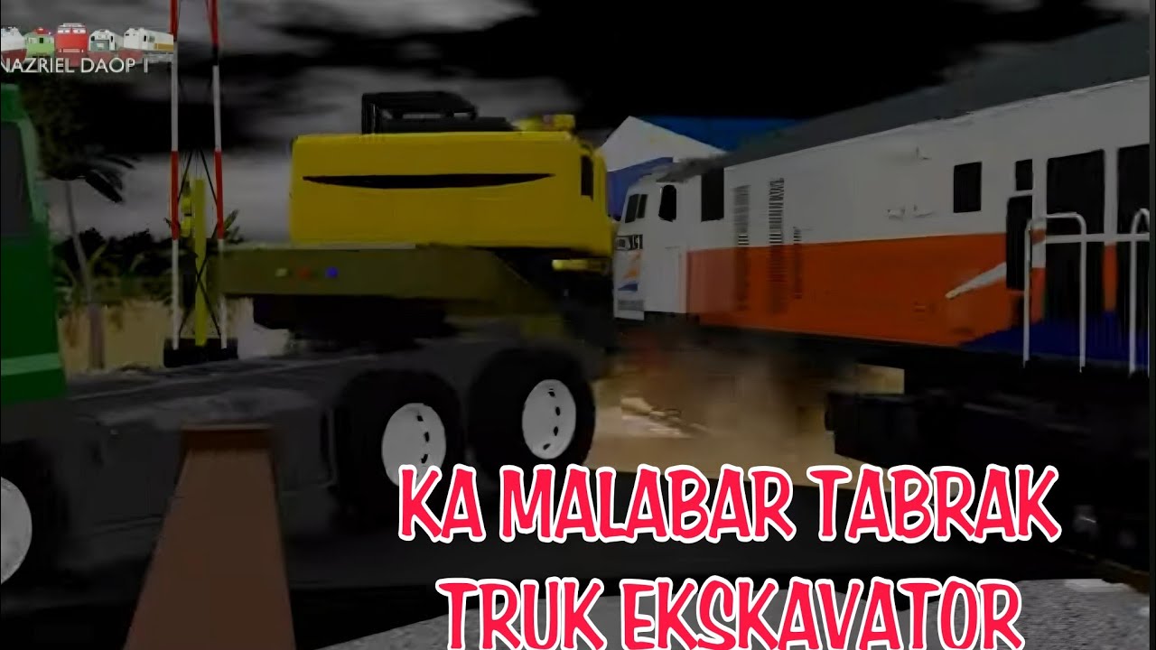 KA MALABAR TABRAK TRUK EXKAVATOR SRAGEN 2016| KERETA |TRAIN CRASH