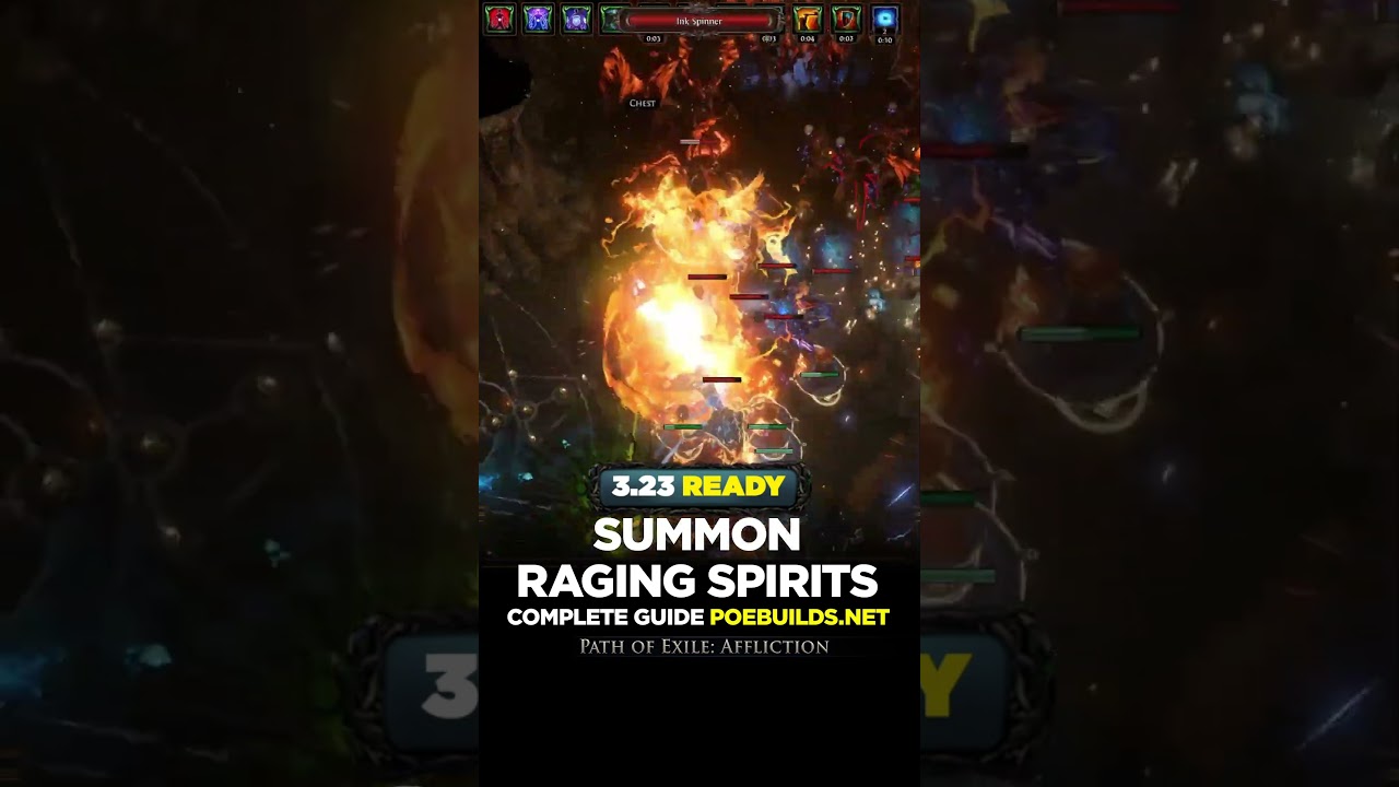 [POE 3.23] SUMMON RAGING SPIRITS - Poe Builds #shorts #pathofexile #poebuilds #poe