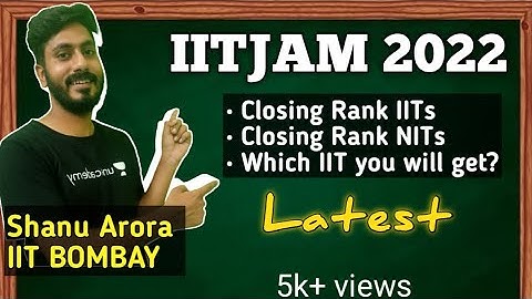 IITJAM Closing ranks IIT & NIT 2021 |  College vs Rank IITJAM 2022 | CCMN NIT list