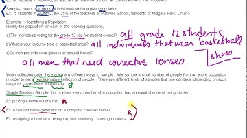 MDM4U 2.3 Sampling Techniques Video 1
