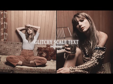 glitchy scale text