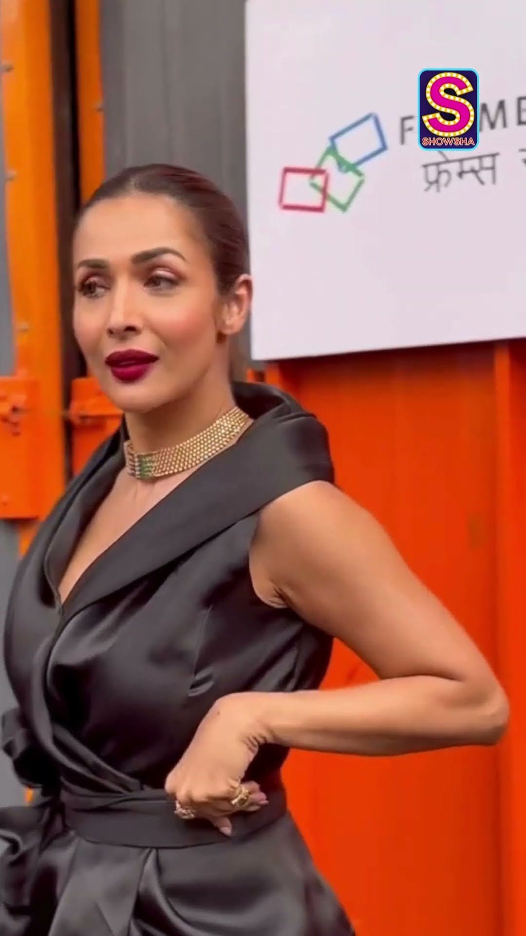Malaika Arora Goes For Aesthetic Black Dress, Twins With Gold Jewellery | Bollywood | #shorts