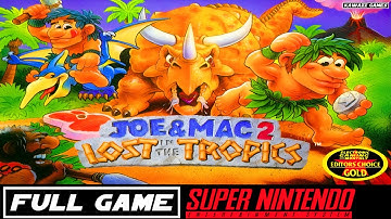 Joe & Mac 2: Lost in the Tropics [SNES] Gameplay Walkthrough FULL GAME [4K60ᶠᵖˢ🔴]