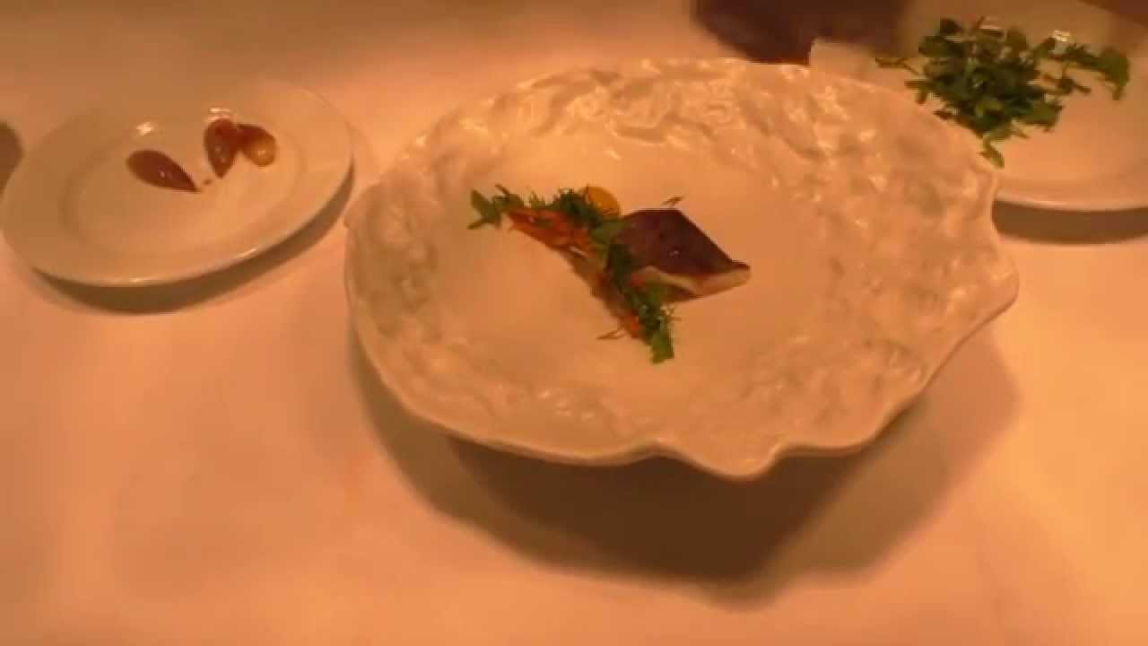 Hendrik Otto prepares a starter at the Michelin star Lorenz Adlon Esszimmer