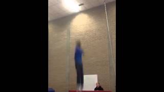 First Half In Half Out On Trampoline