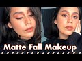 🍂Matte Fall Makeup Look Using Warm Tones 🍂| Simran Gupta