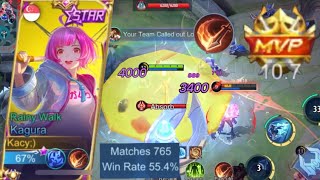 KAGURA MVP WITH RAINY WALK‼️Kagura starlight skin gameplay💓☂️